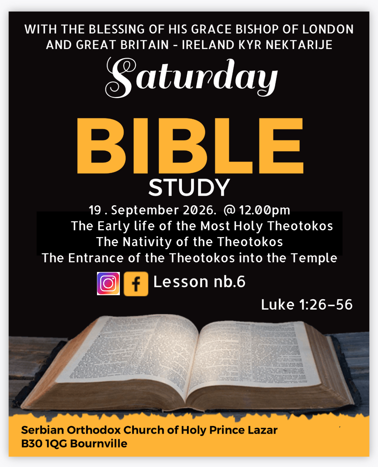 Bible Study on the Early Life of the Most Holy Theotokos